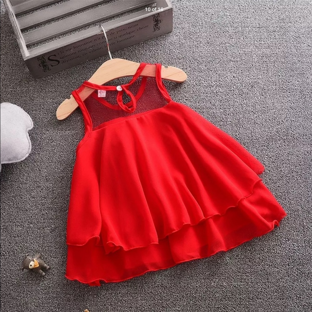 NWT beautiful red  little girls dress 👗 - Picture 4 of 7